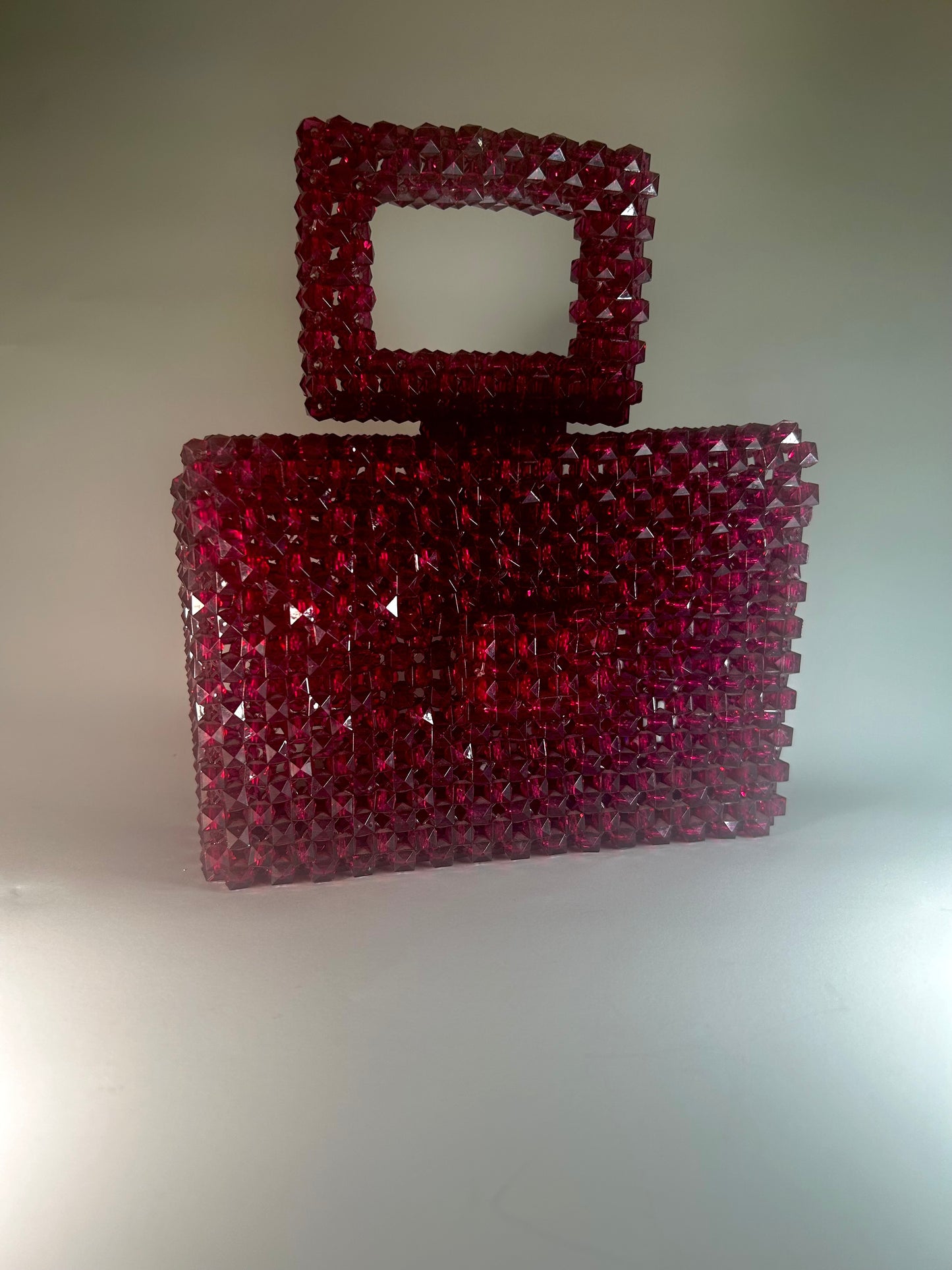 Cabernet Beaded Gemstone Bag