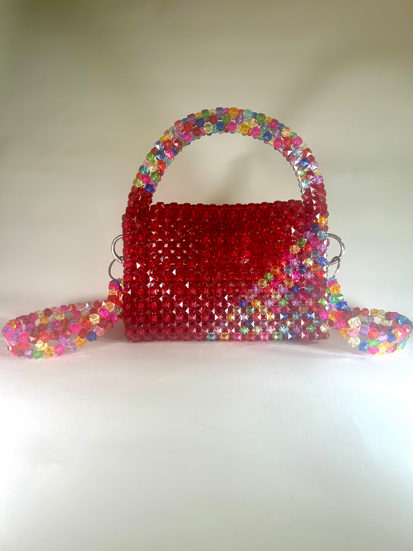 Mixed-candy Beaded Gemstone Bag