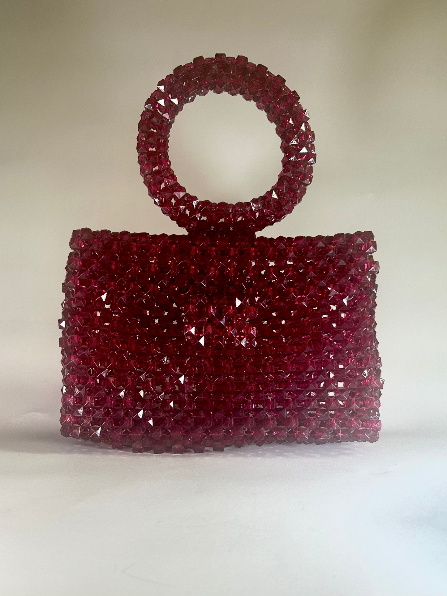 Vino Tinto Beaded Gemstone Bag